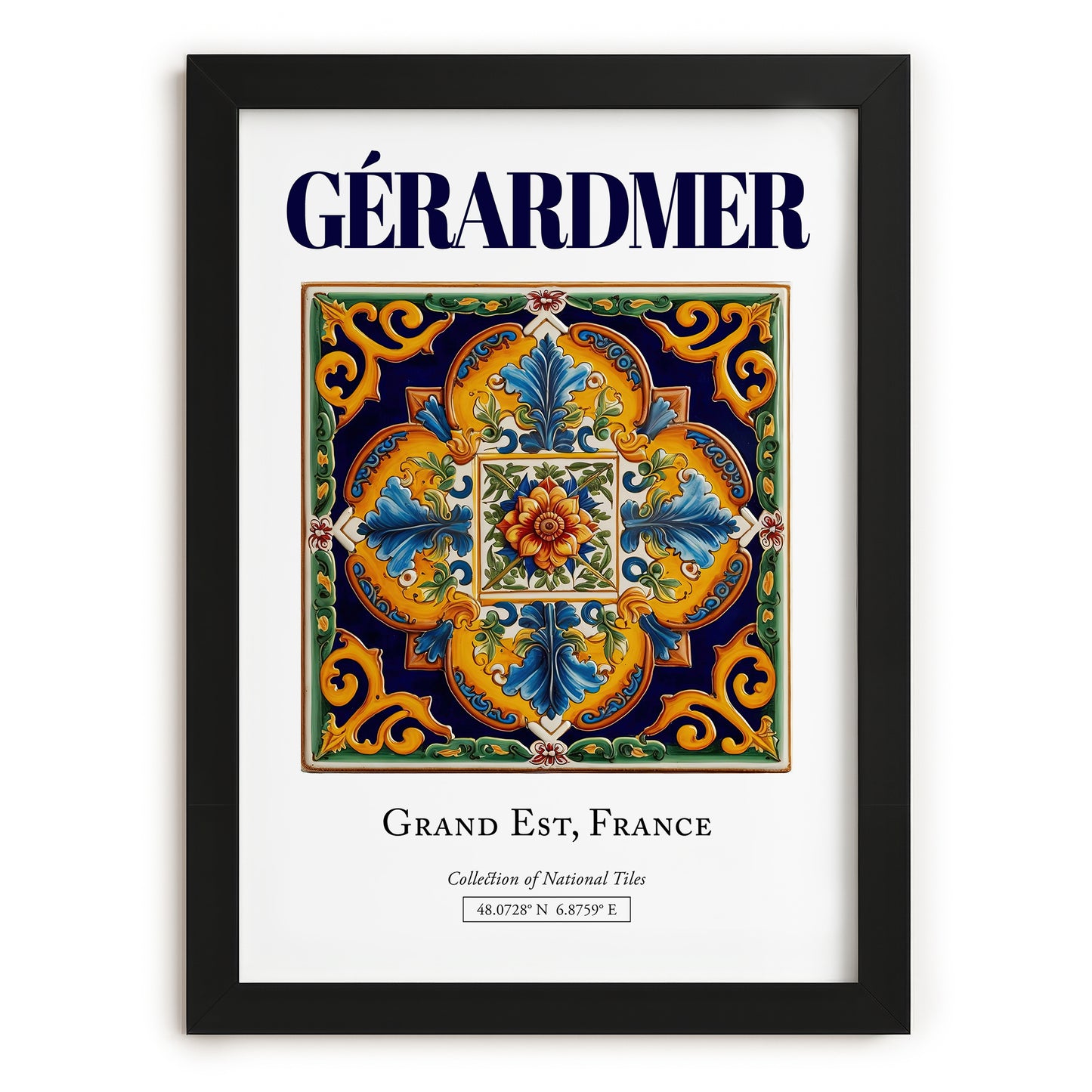 Gérardmer, France – Travel Print, in sleek black frame