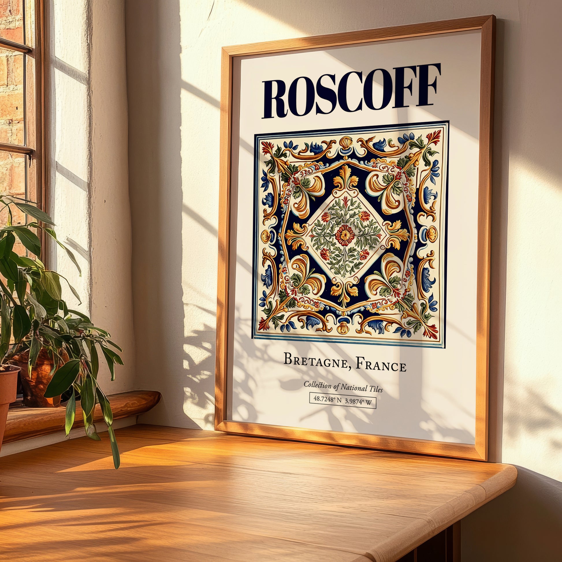 Roscoff, France – Travel Print, clean layout with no caption