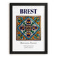 Brest, France – Travel Print, in sleek black frame