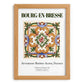 Bourg-en-Bresse, France – Travel Poster, set in oak frame