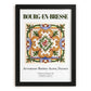 Bourg-en-Bresse, France – Travel Poster, in sleek black frame