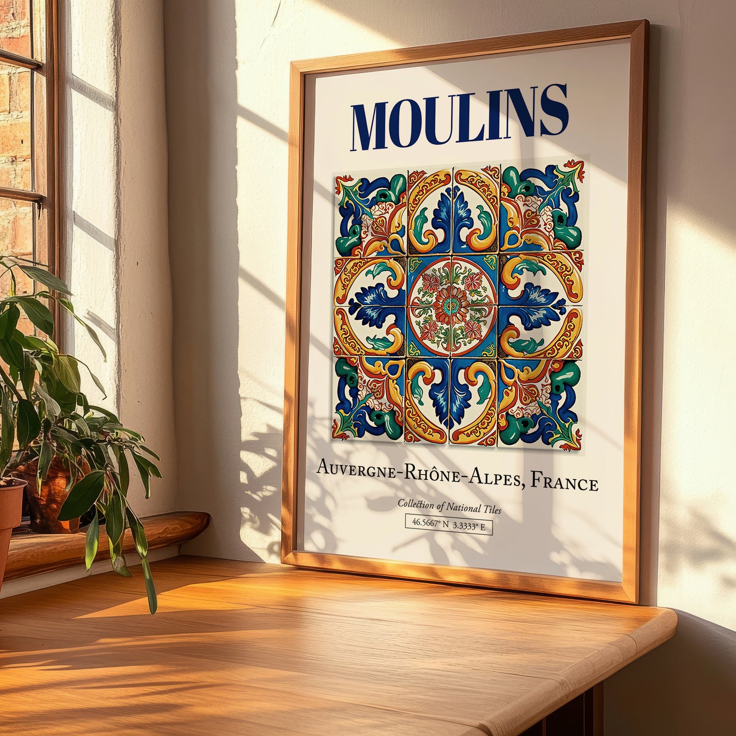 Moulins, France – Travel Poster, clean layout with no caption