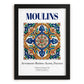 Moulins, France – Travel Poster, in sleek black frame
