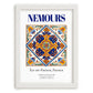Nemours, France – Historic Cities Art Print, placed in minimal white frame