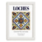 Loches, France – Travel Poster, placed in minimal white frame
