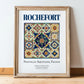 Rochefort, France – Global Cities Wall Print, in wooden frame leaning on the floor