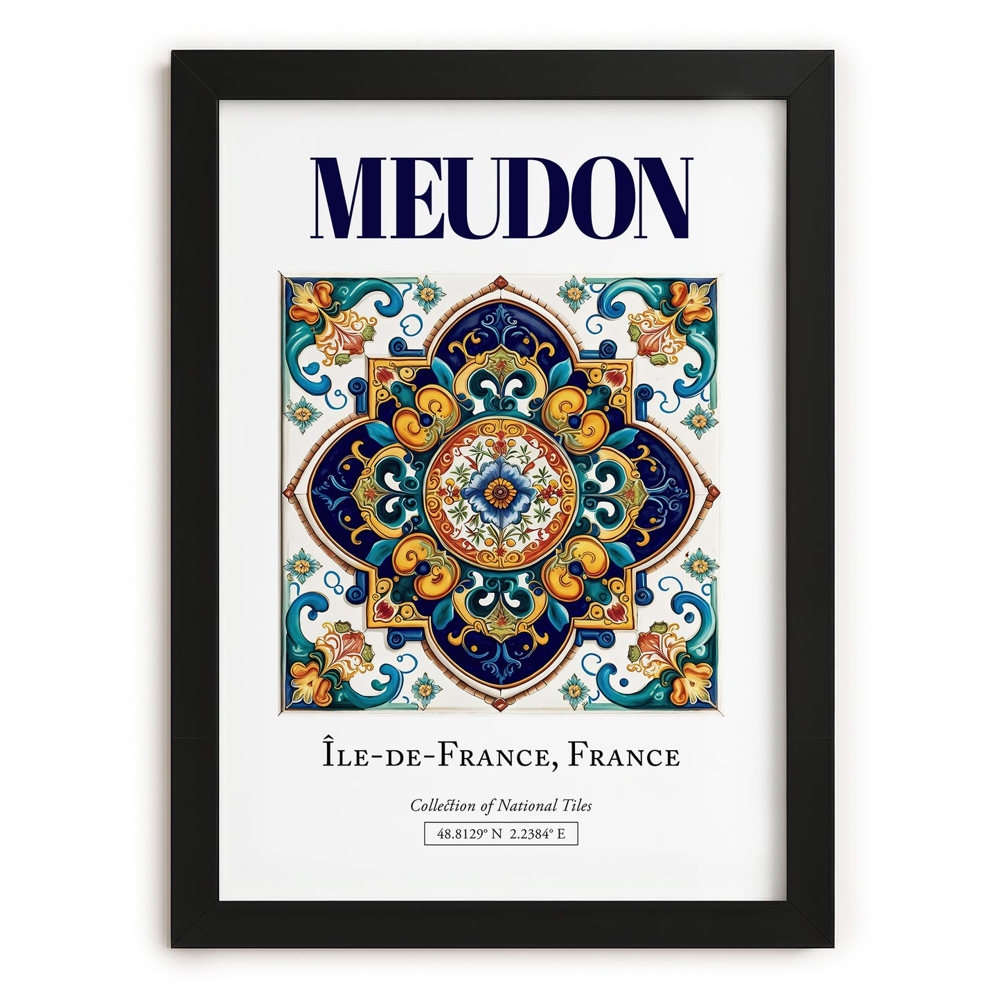 Meudon, France – Travel Print, in sleek black frame