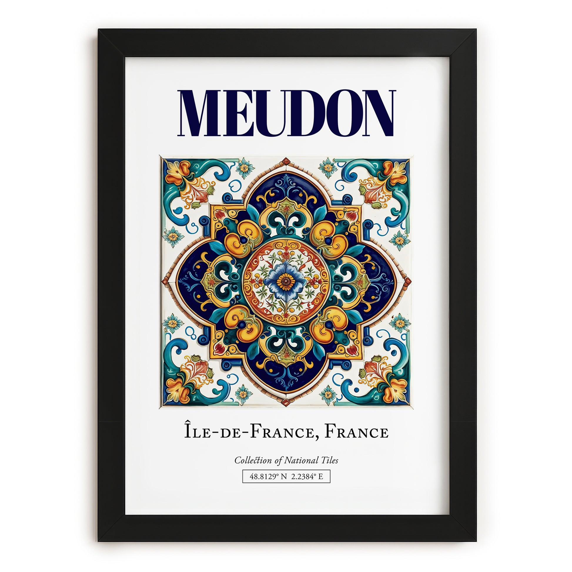 Meudon, France – Travel Print, in sleek black frame