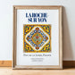 La Roche-sur-Yon, France – Wanderlust Wall Decor, in wooden frame leaning on the floor