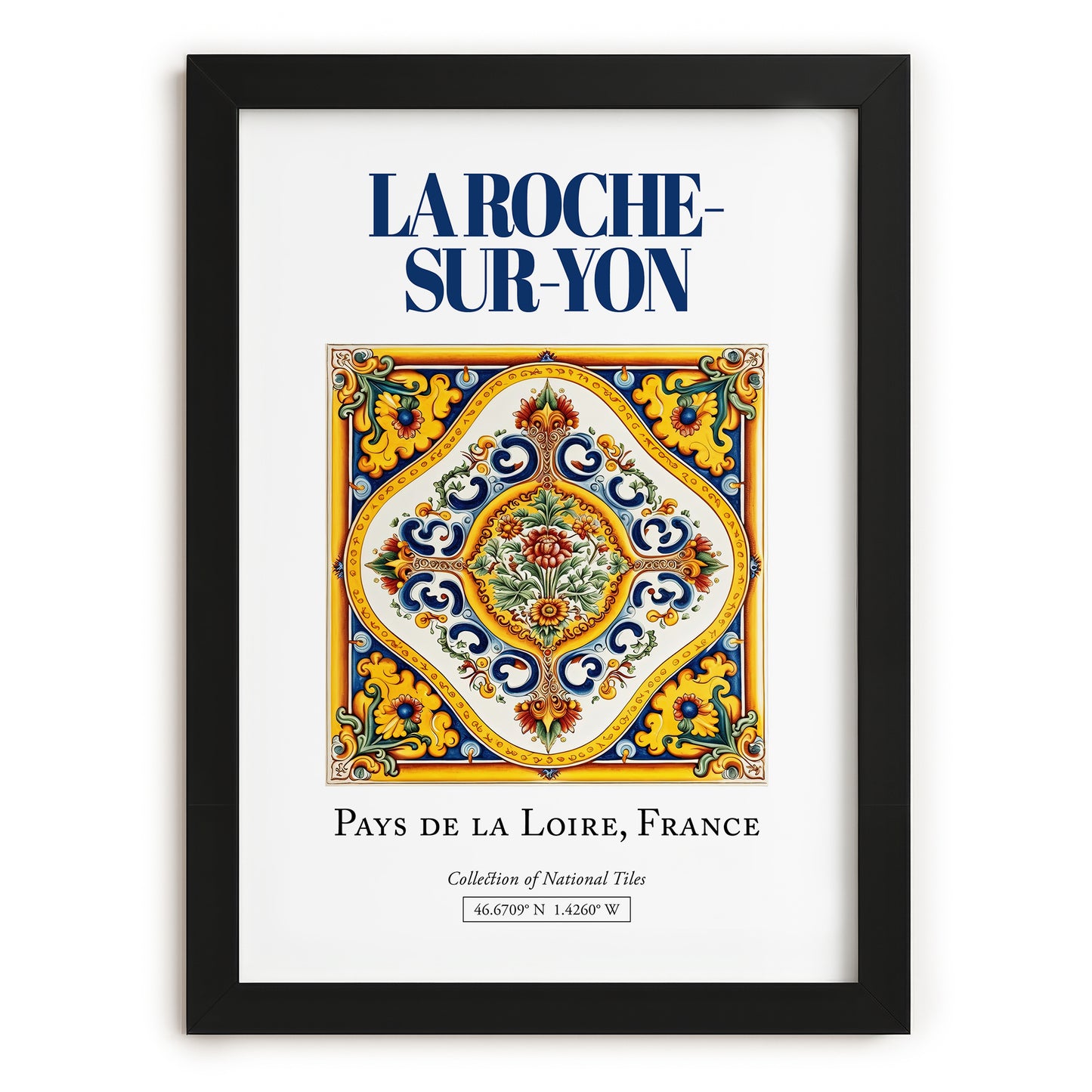 La Roche-sur-Yon, France – Wanderlust Wall Decor, in sleek black frame