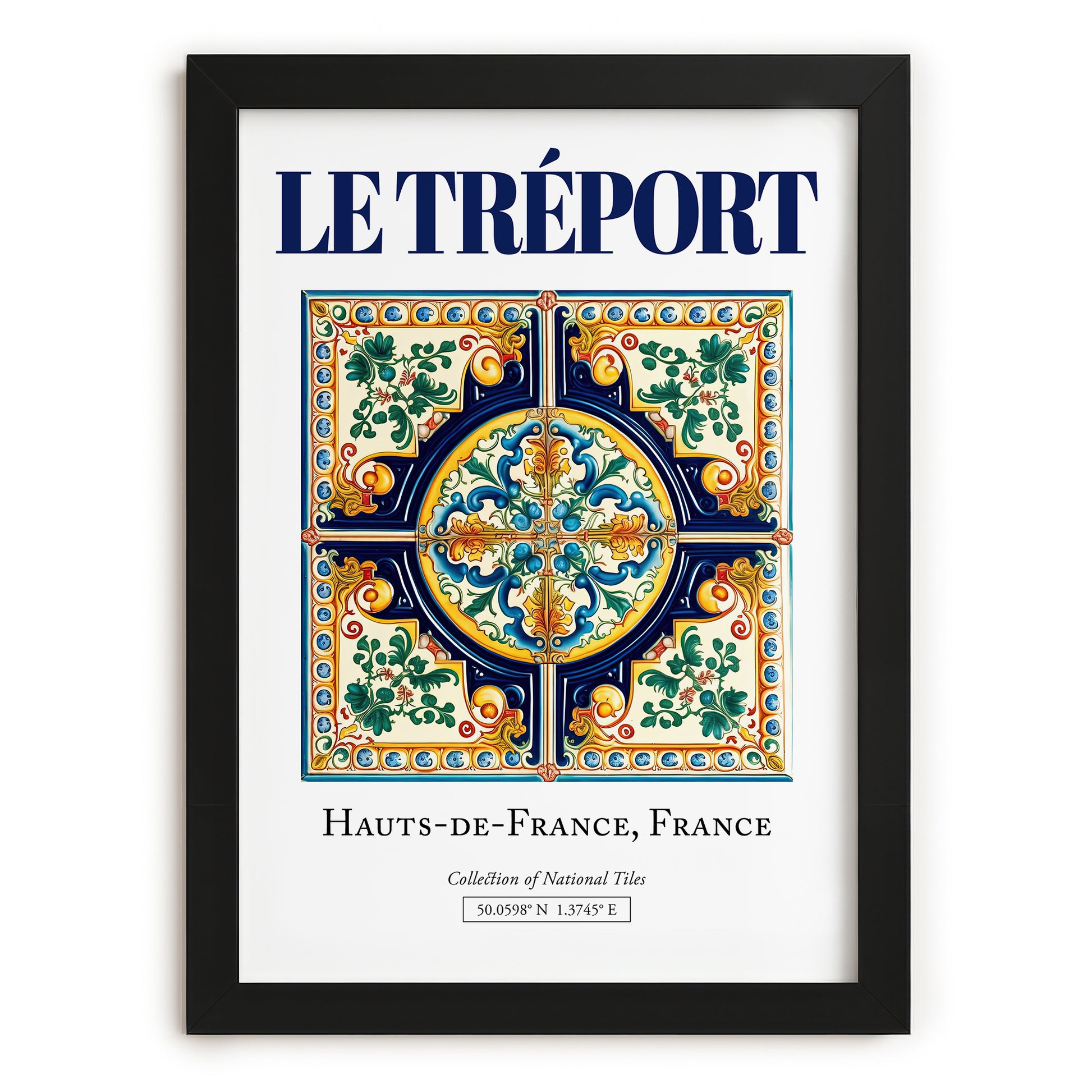 Le Tréport, France – Travel Wall Decor, in sleek black frame