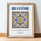 Brantôme, France – Travel Poster, in wooden frame leaning on the floor