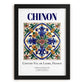 Chinon, France – Travel Poster, in sleek black frame