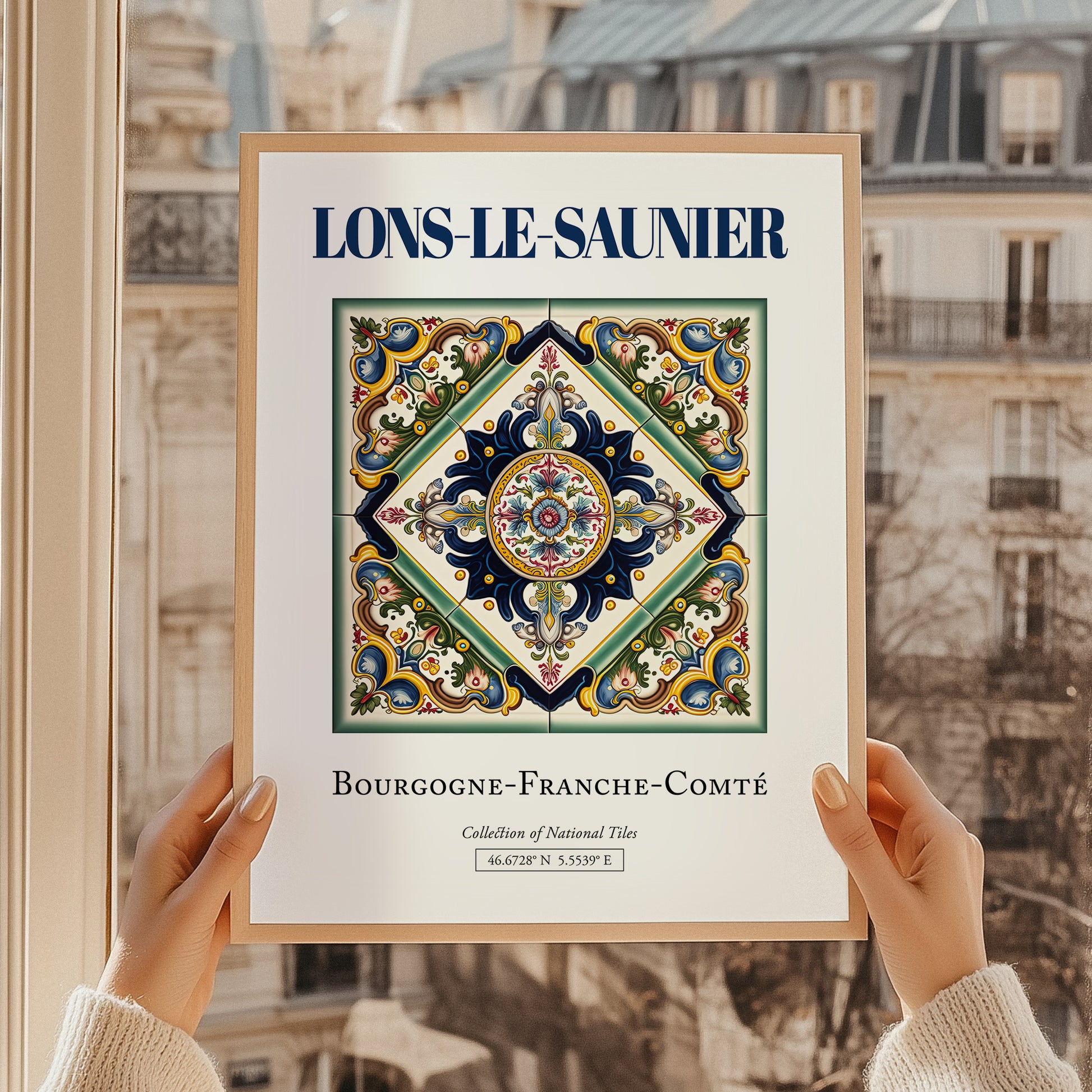 Lons-le-Saunier, France – Wanderlust-Inspired Poster