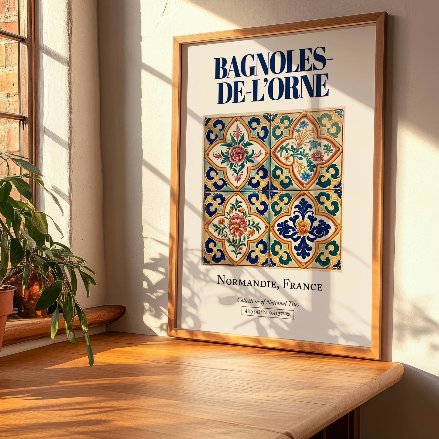 Bagnoles-de-l'Orne, France – Minimalist Travel Print, clean layout with no caption