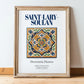 Saint-Lary-Soulan, France – Travel Poster, in wooden frame leaning on the floor