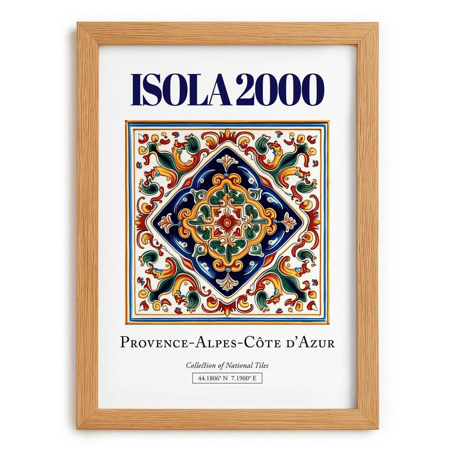Isola 2000, France – Travel Wall Art, set in oak frame