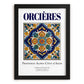 Orcières, France – Retro Travel Poster, in sleek black frame