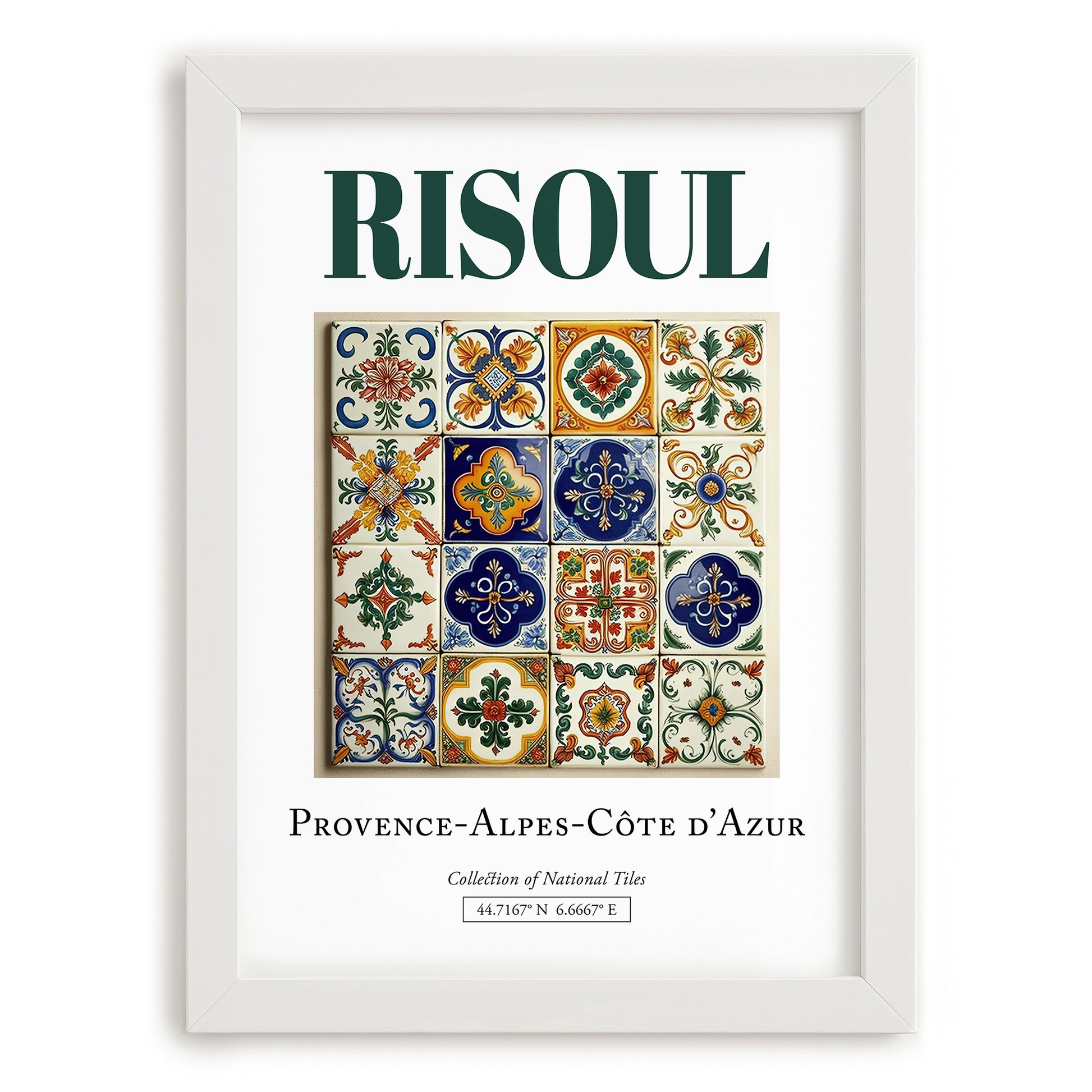 Risoul, France – Travel Wall Art, placed in minimal white frame