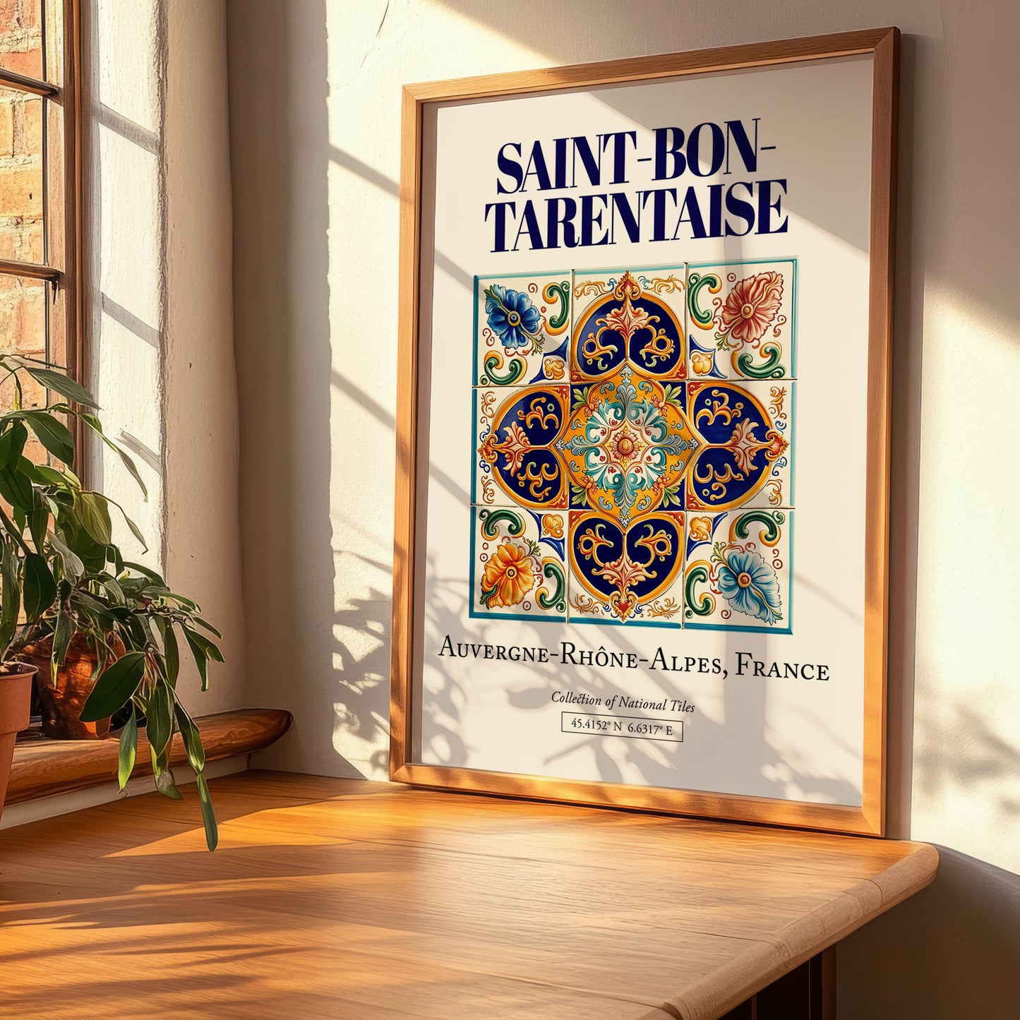 Saint-Bon-Tarentaise, France – Global Cities Wall Print, clean layout with no caption
