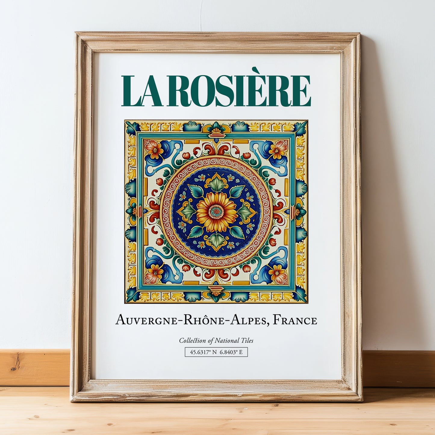 La Rosière, France – Travel Wall Decor, in wooden frame leaning on the floor