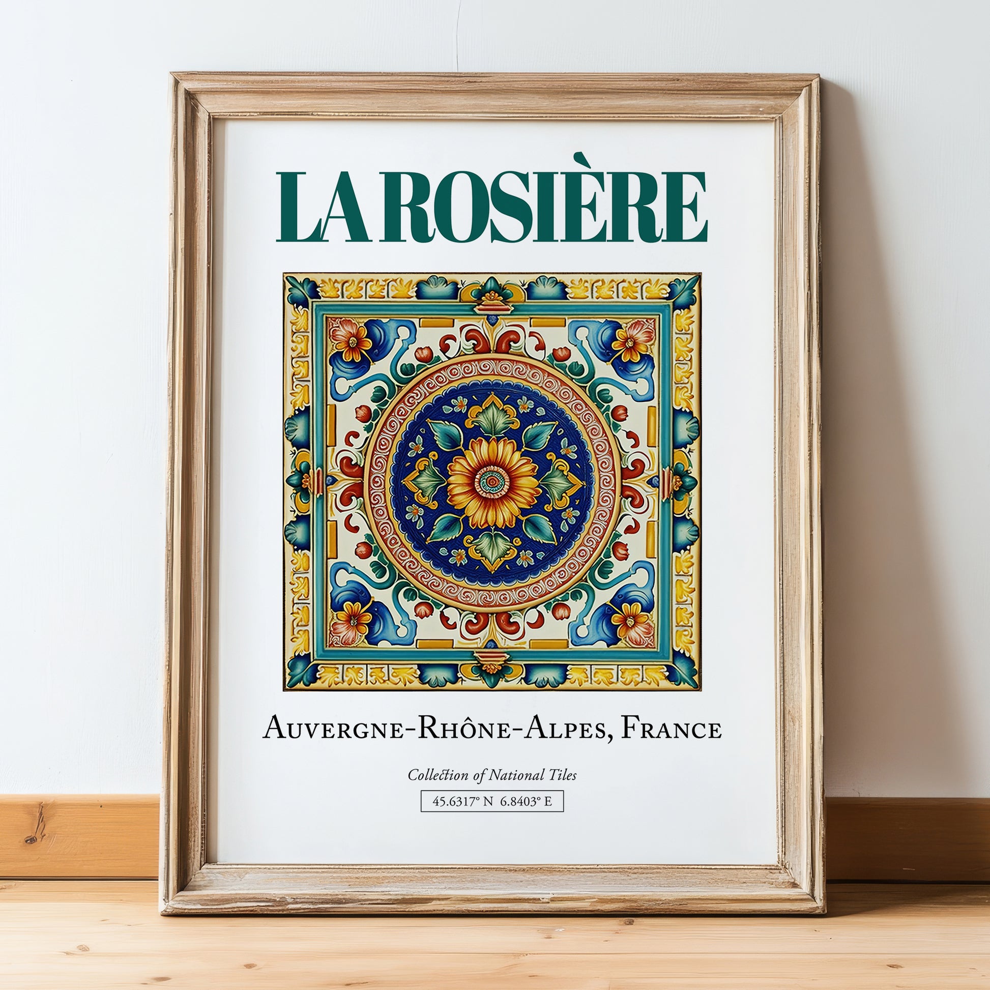 La Rosière, France – Travel Wall Decor, in wooden frame leaning on the floor