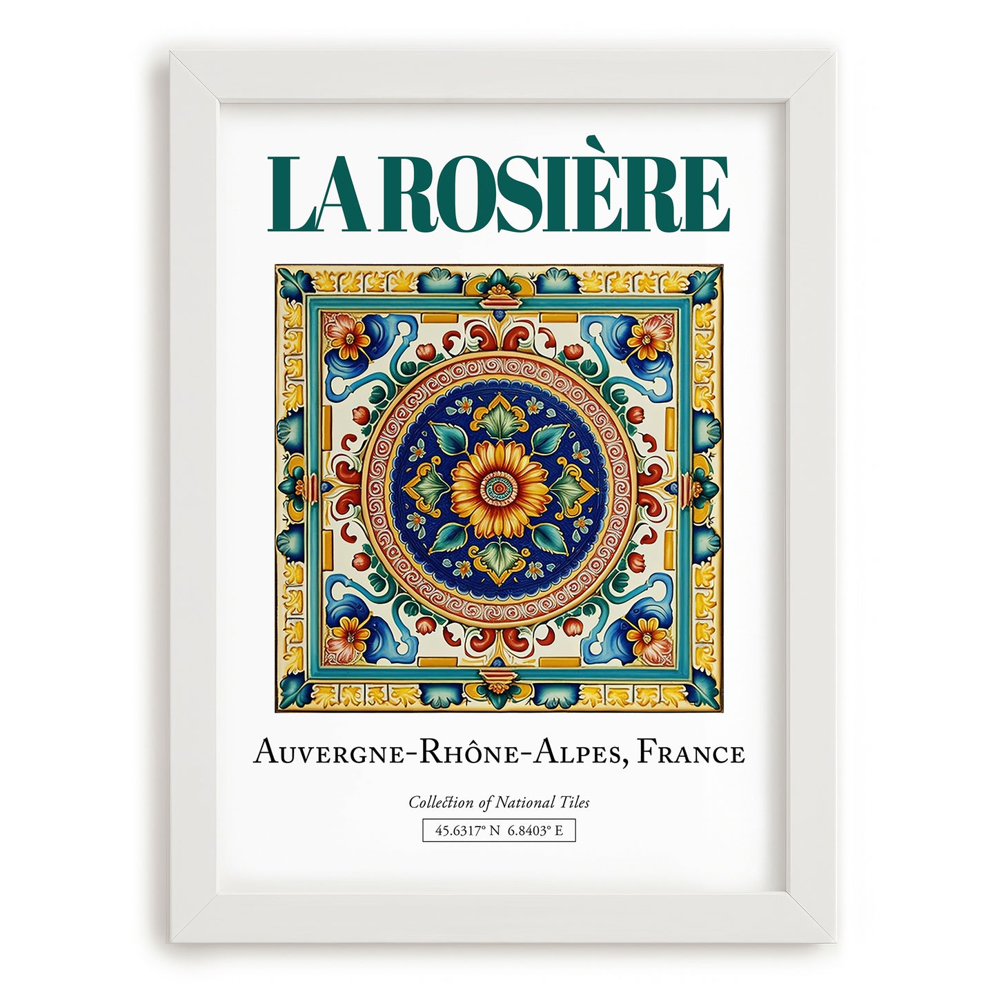 La Rosière, France – Travel Wall Decor, placed in minimal white frame