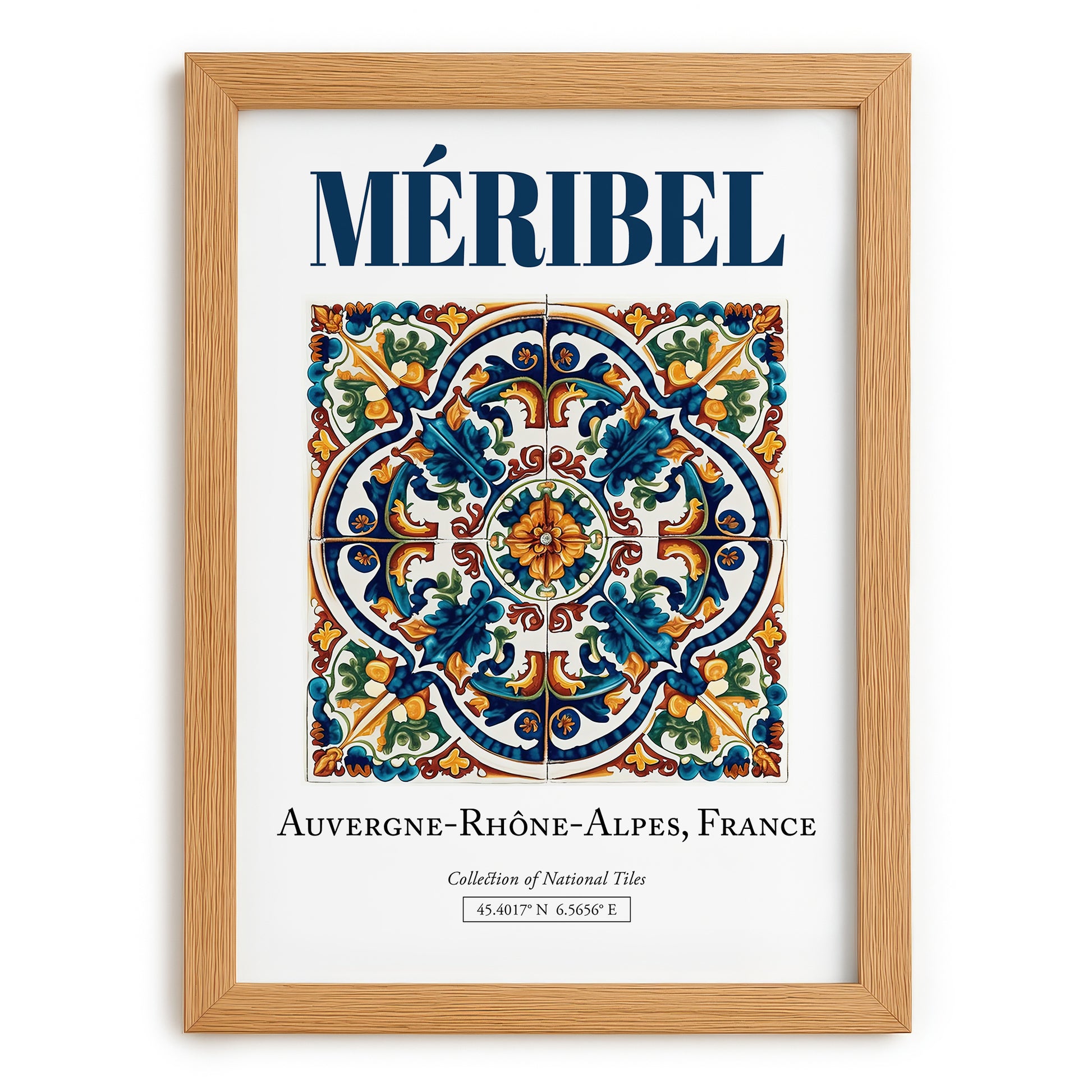 Méribel, France – Travel Wall Decor, set in oak frame