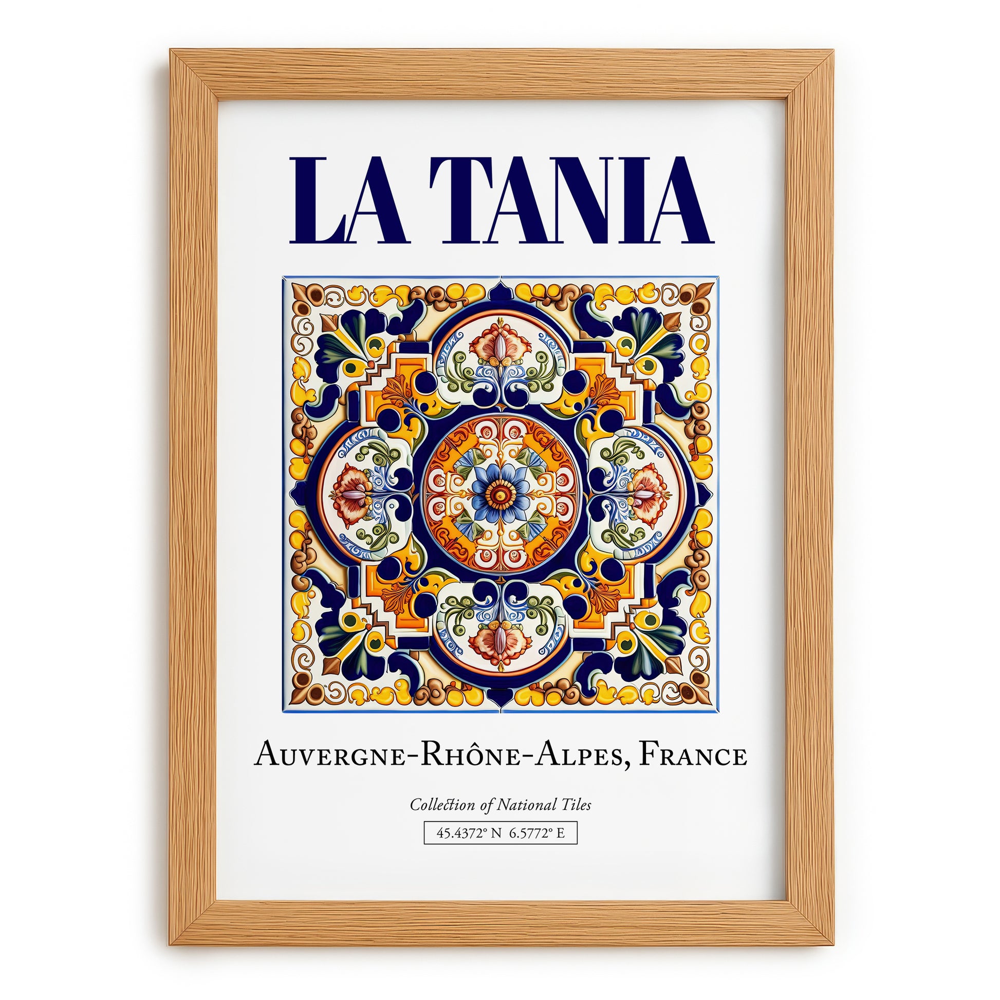 La Tania, France – Travel Print, set in oak frame