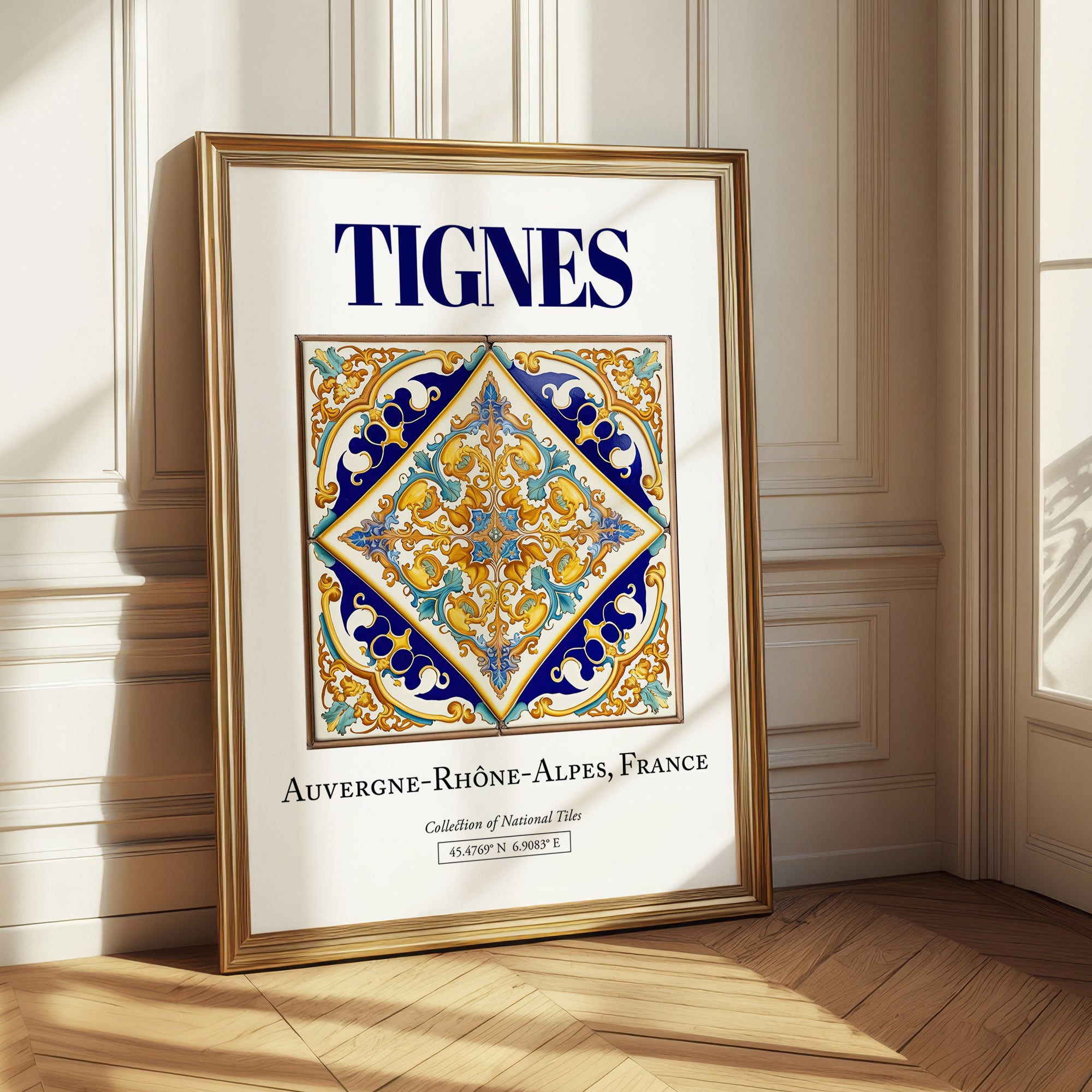 Tignes, France – Retro Travel Poster, styled in a charming Paris street view