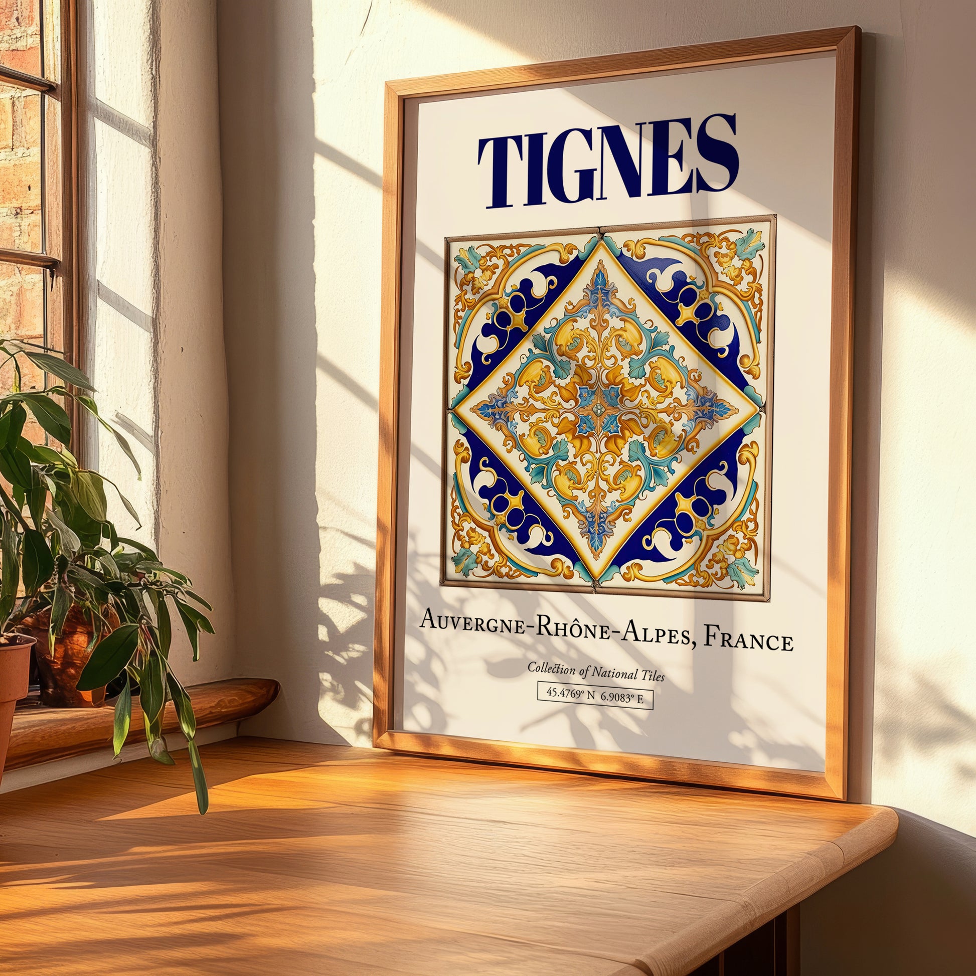 Tignes, France – Retro Travel Poster, clean layout with no caption