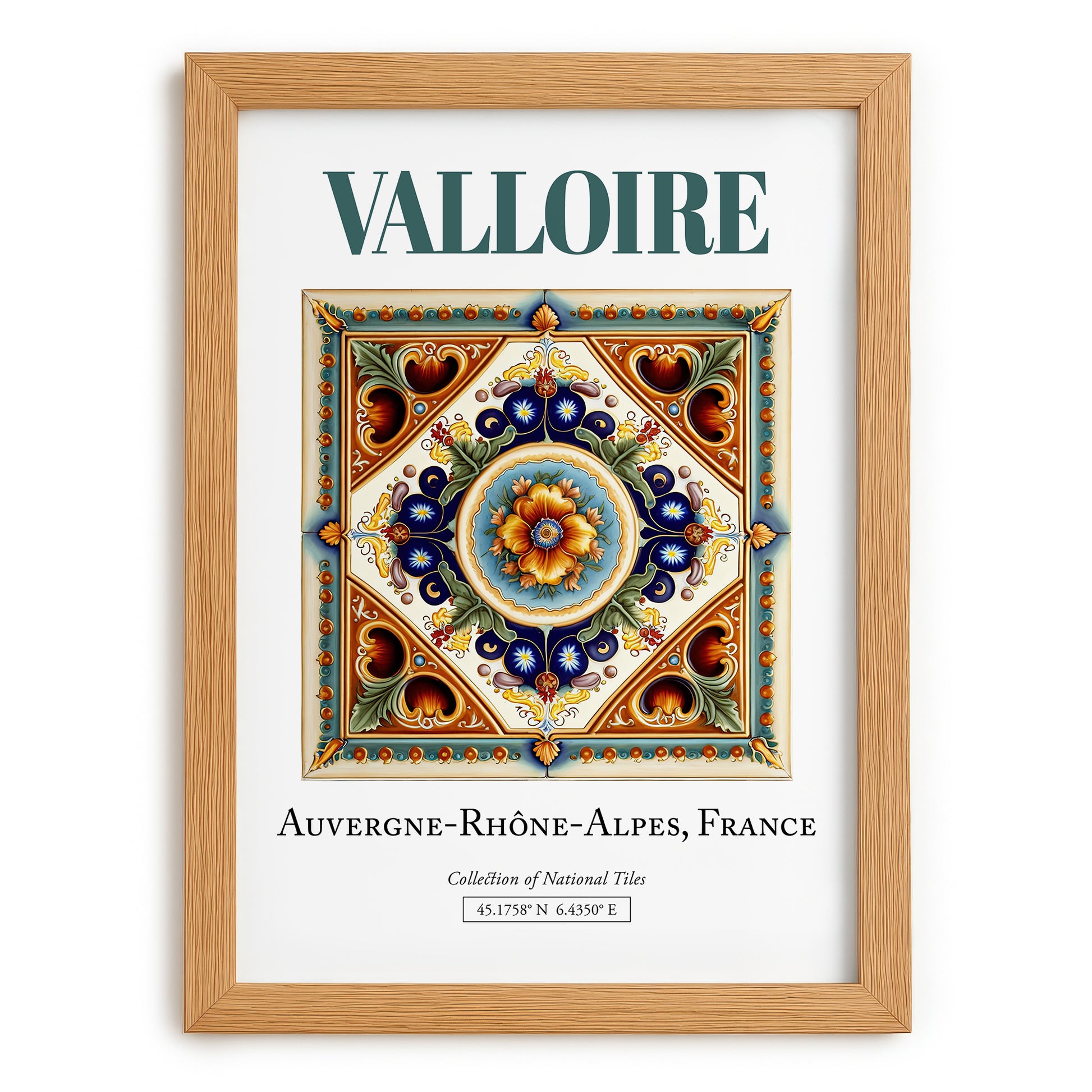 Valloire, France – Travel Print, set in oak frame