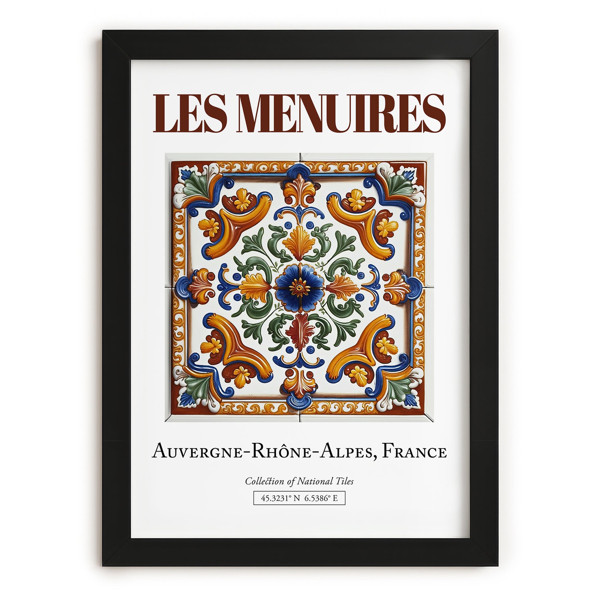 Les Menuires, France – Travel Print, in sleek black frame