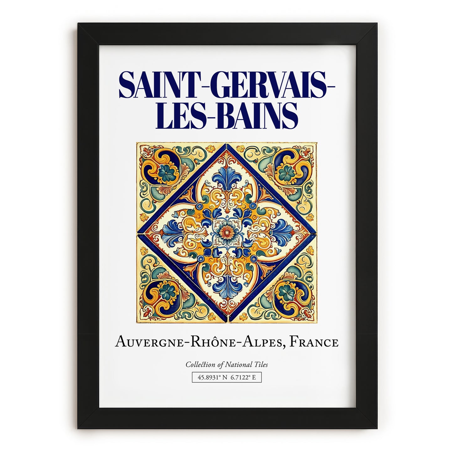 Saint-Gervais-les-Bains, France – Away From Home Poster, in sleek black frame