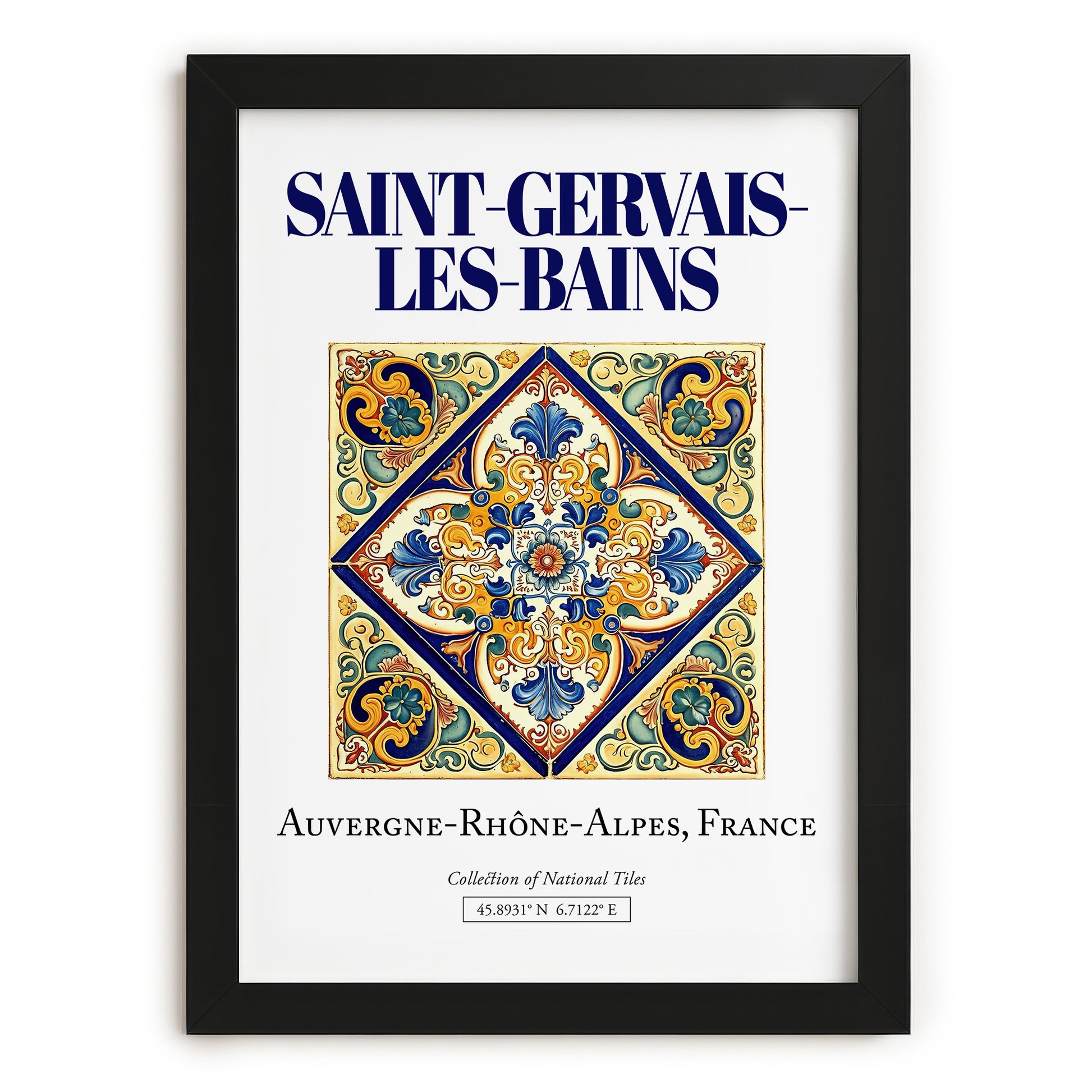 Saint-Gervais-les-Bains, France – Away From Home Poster, in sleek black frame