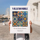 Villemomble, France – Minimalist Travel Print, no-text version framed in wood