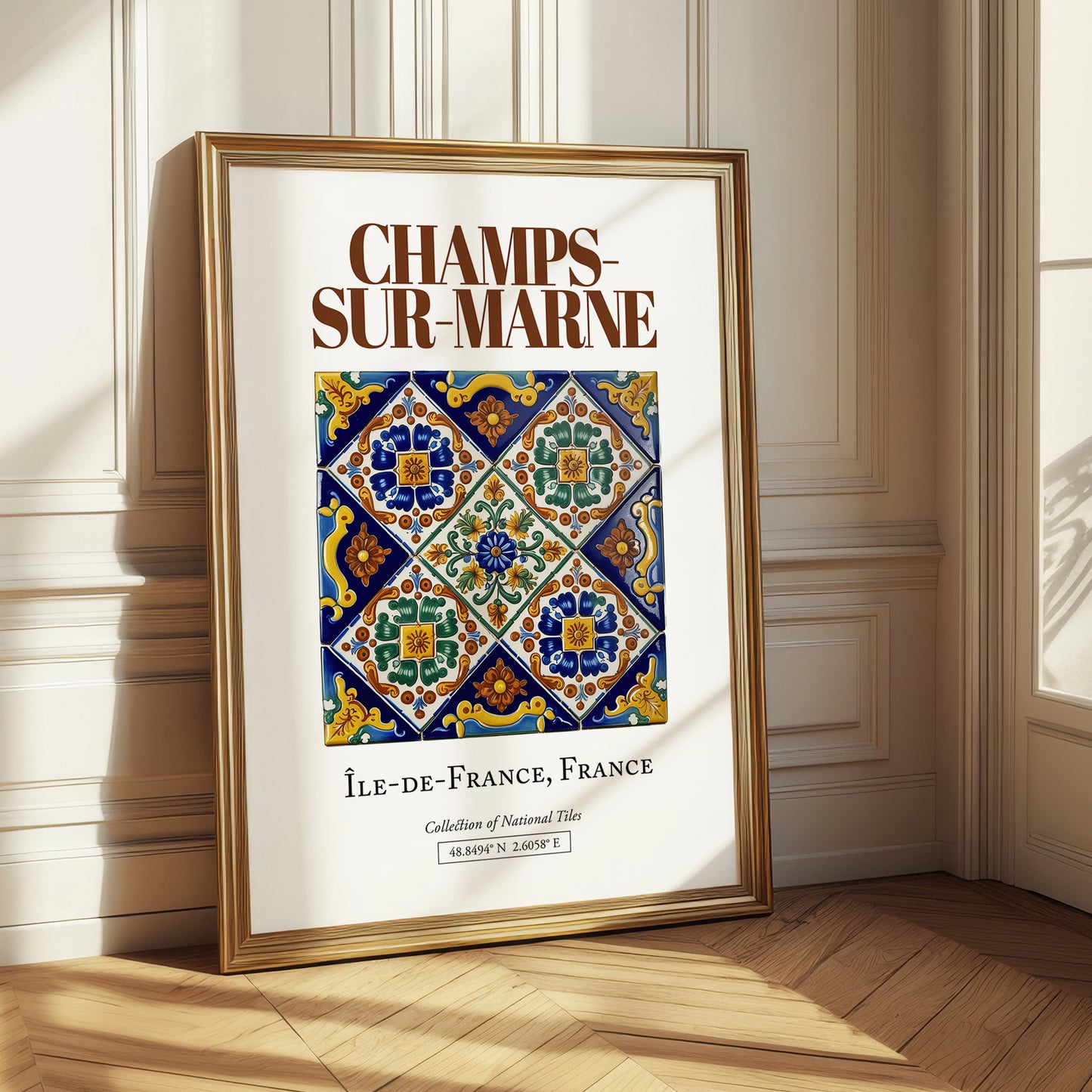 Champs-sur-Marne, France – Country Culture Poster, styled in a charming Paris street view