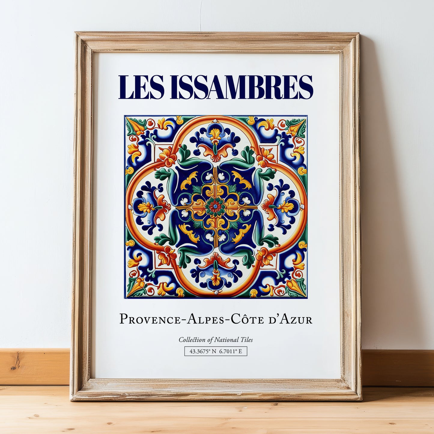 Les Issambres, France – Travel Memories Wall Print, in wooden frame leaning on the floor