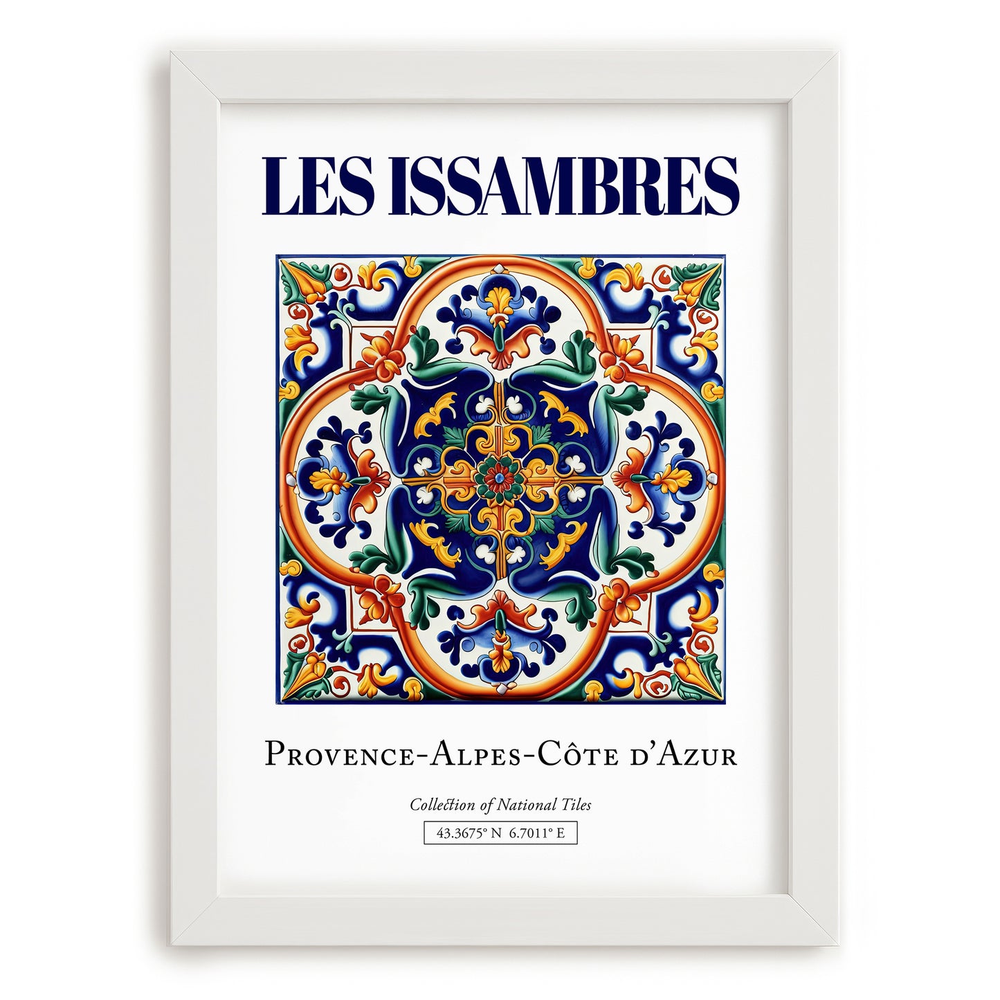 Les Issambres, France – Travel Memories Wall Print, placed in minimal white frame