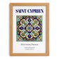 Saint-Cyprien, France – World Heritage Travel Poster, set in oak frame