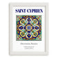 Saint-Cyprien, France – World Heritage Travel Poster, placed in minimal white frame