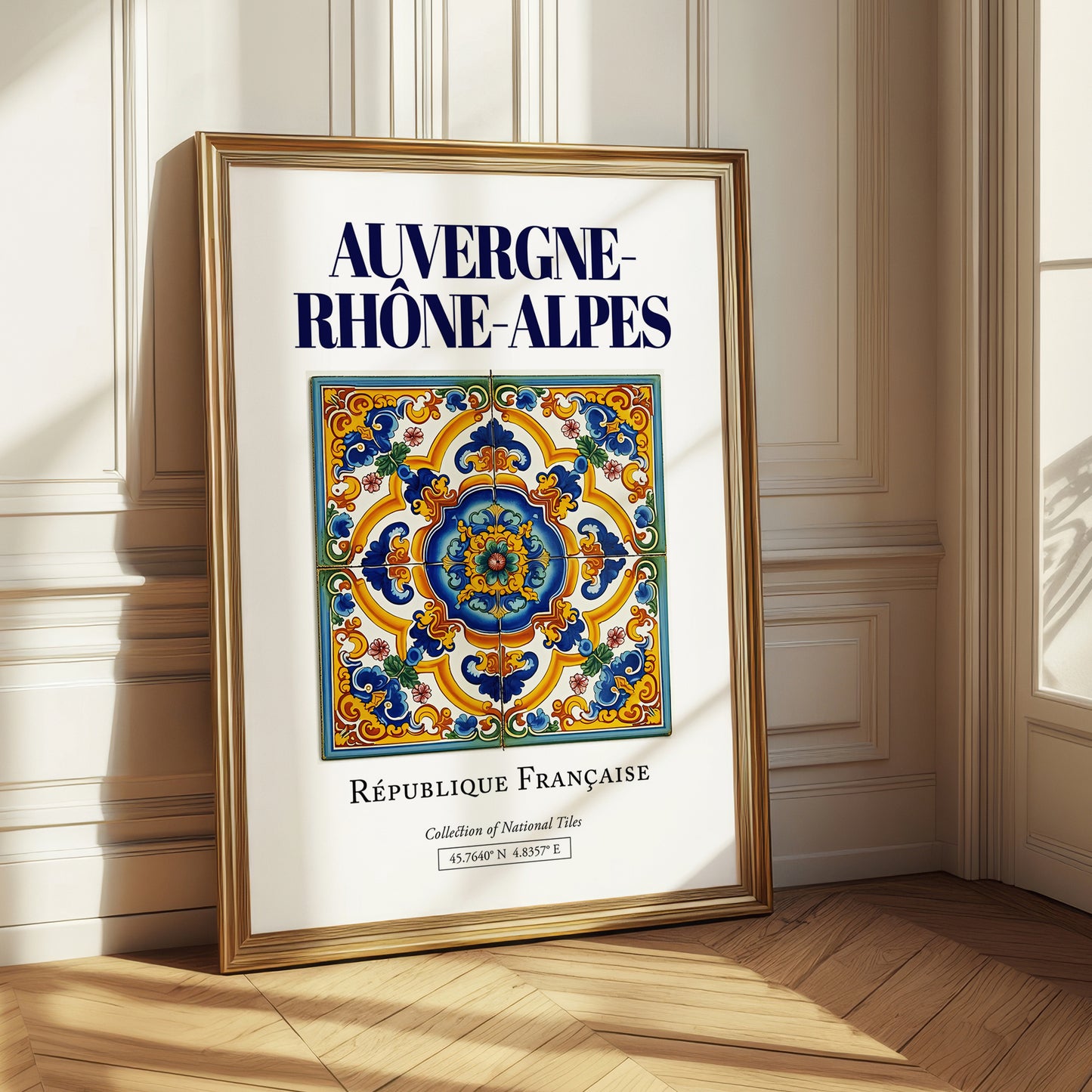 Auvergne-Rhône-Alpes, France – Travel Wall Art, styled in a charming Paris street view