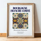 Bourgogne-Franche-Comté, France – Historic Cities Art Print, in wooden frame leaning on the floor