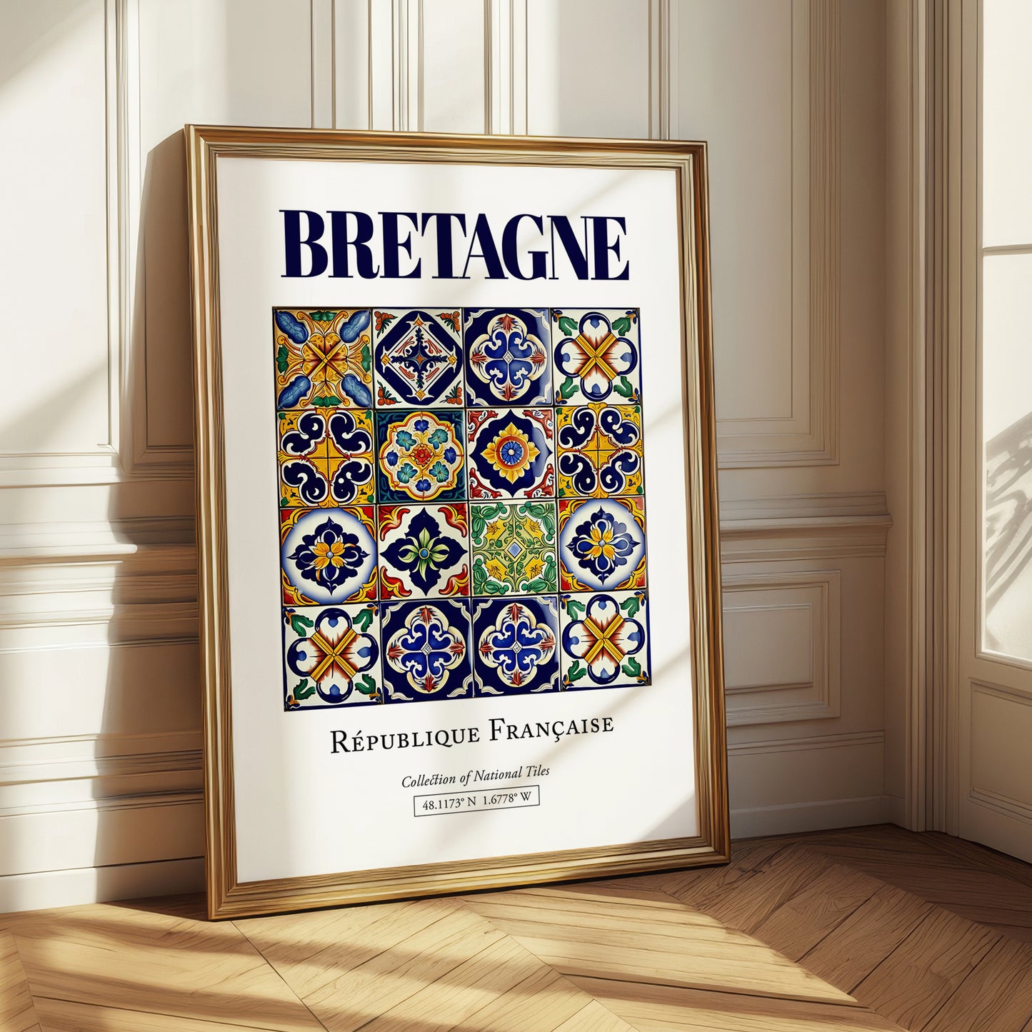 Bretagne, France – Travel Print, styled in a charming Paris street view