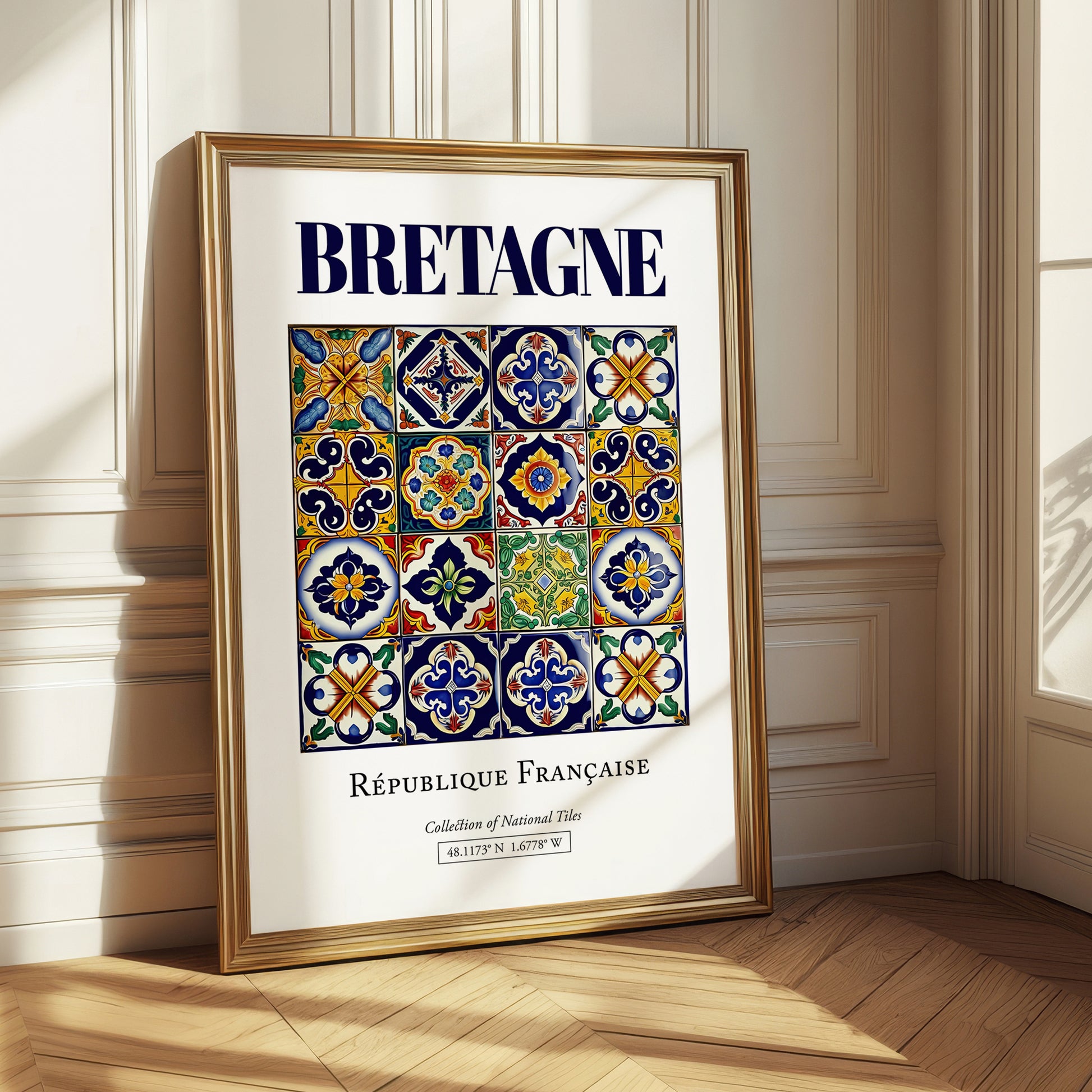 Bretagne, France – Travel Print, styled in a charming Paris street view