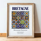 Bretagne, France – Travel Print, in wooden frame leaning on the floor