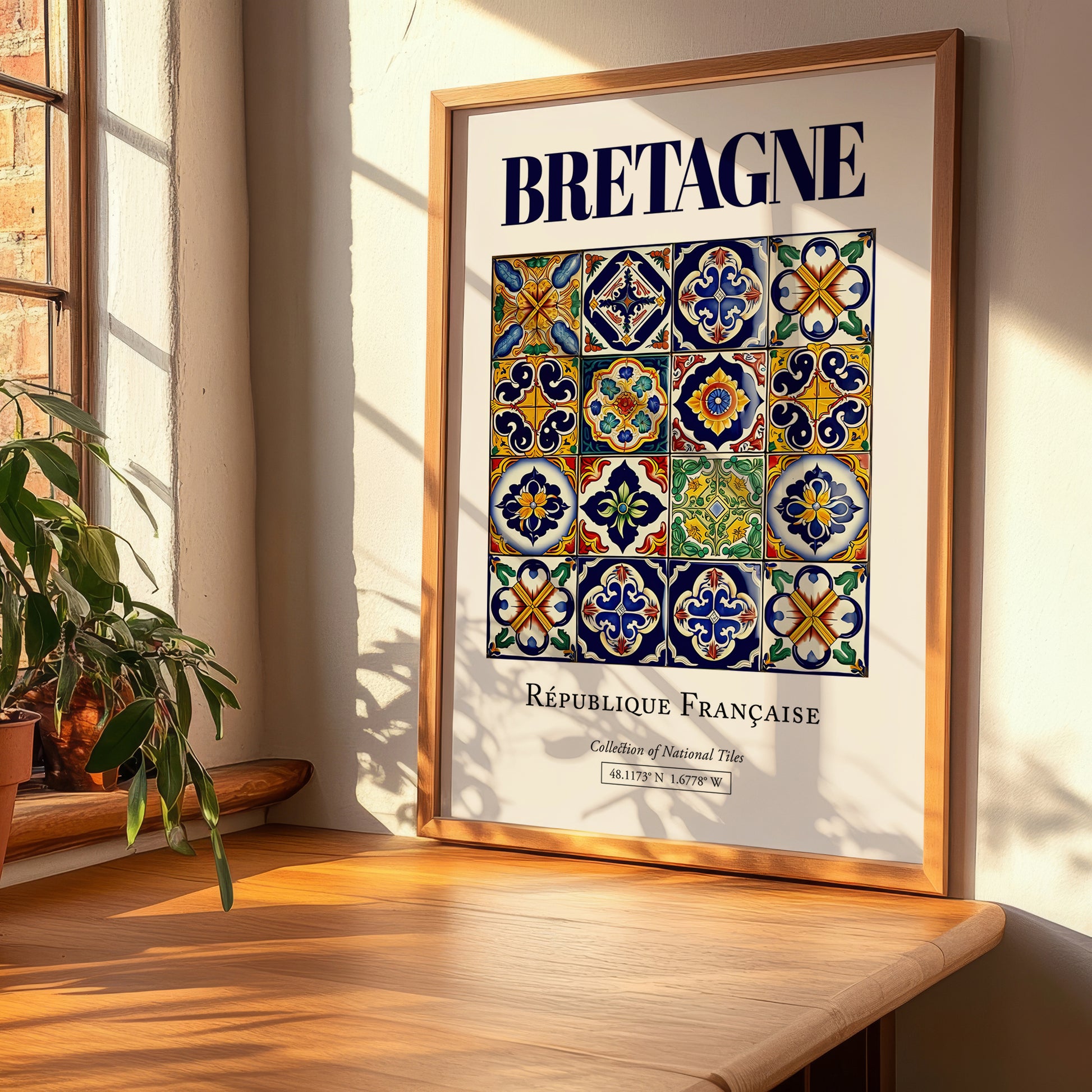 Bretagne, France – Travel Print, clean layout with no caption