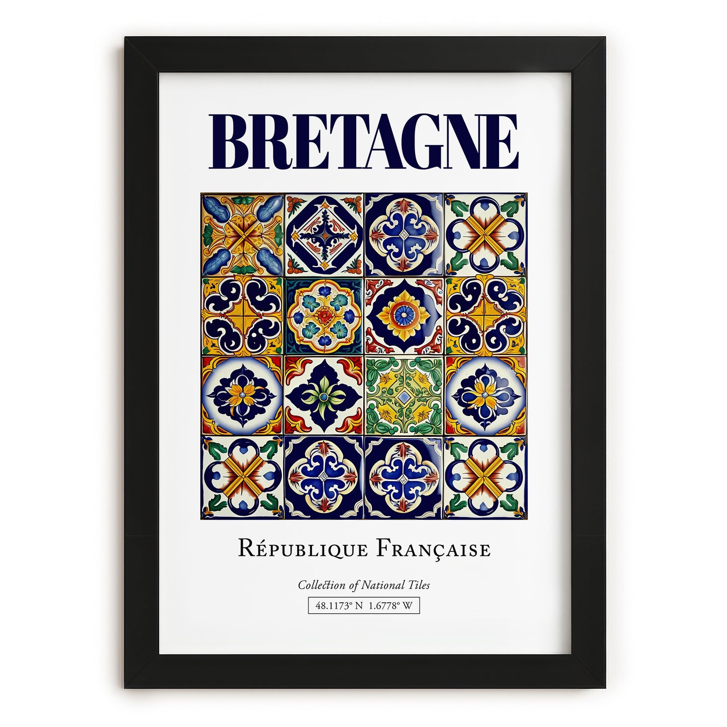 Bretagne, France – Travel Print, in sleek black frame