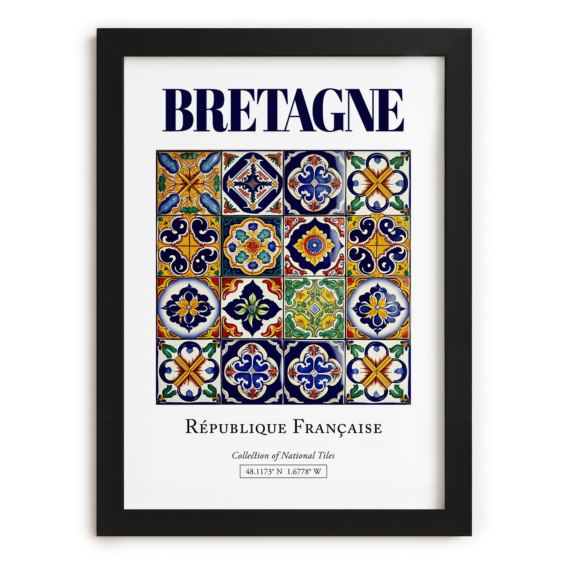 Bretagne, France – Travel Print, in sleek black frame