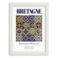 Bretagne, France – Travel Print, placed in minimal white frame